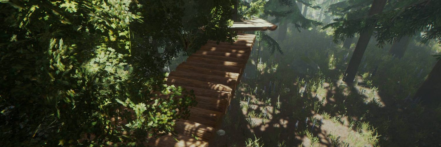Мост между деревьями в The Forest