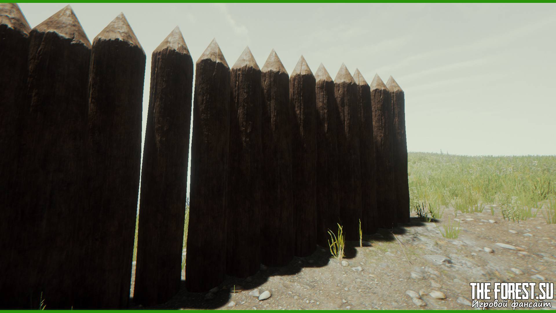 Оборонительная стена или забор-частокол